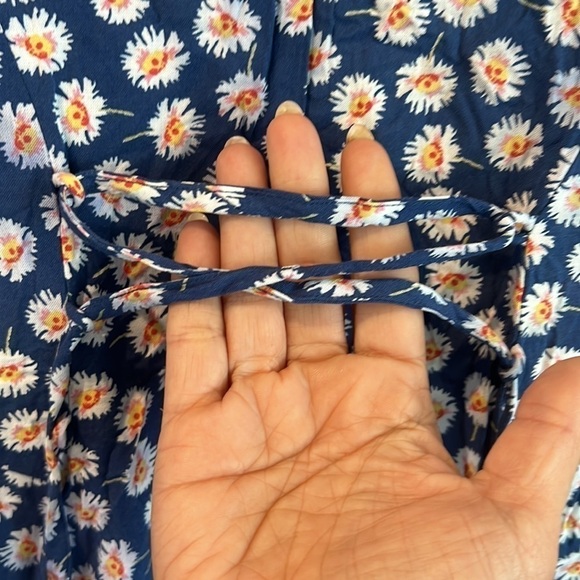 Band of Gypsies nwt floral button up sundress lace up back pockets small - Picture 11 of 12